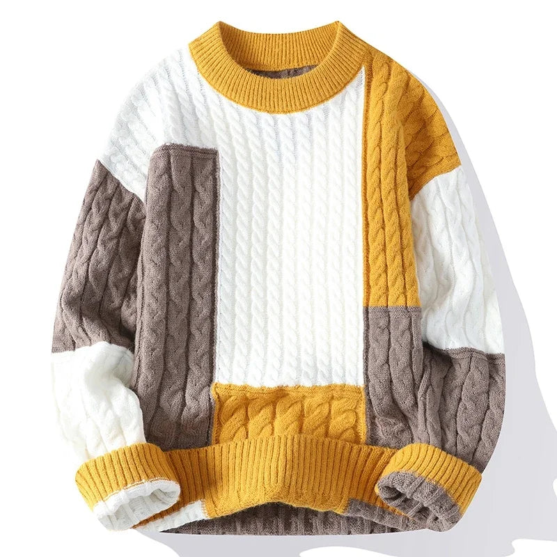 Xavier™ | Casual Color Block-tröja för män