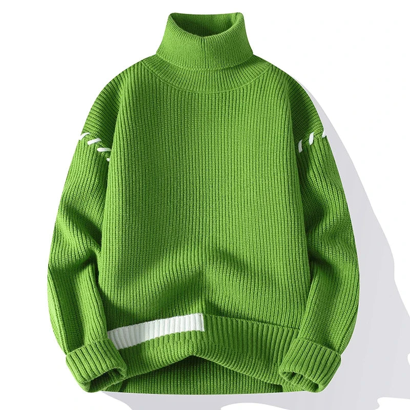 Florian™ | Patchwork-tröja med rullhals