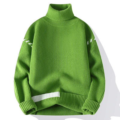Florian™ | Patchwork-tröja med rullhals