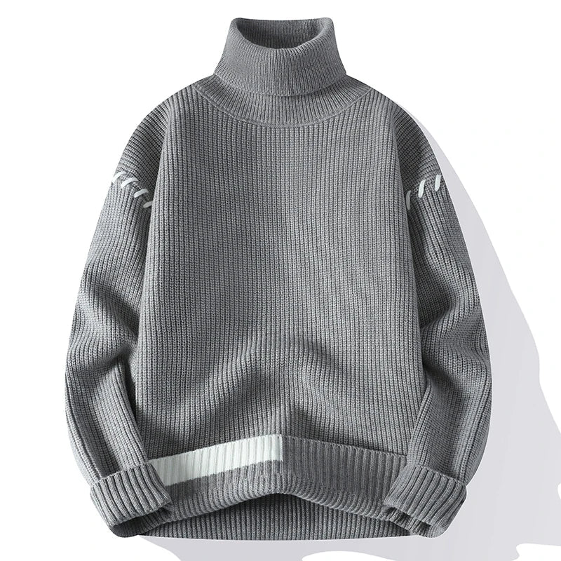 Florian™ | Patchwork-tröja med rullhals