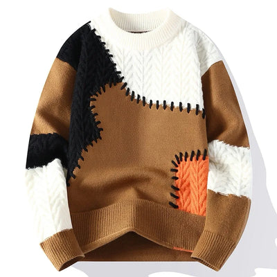 Sébastien™ | Casual patchwork-jumper