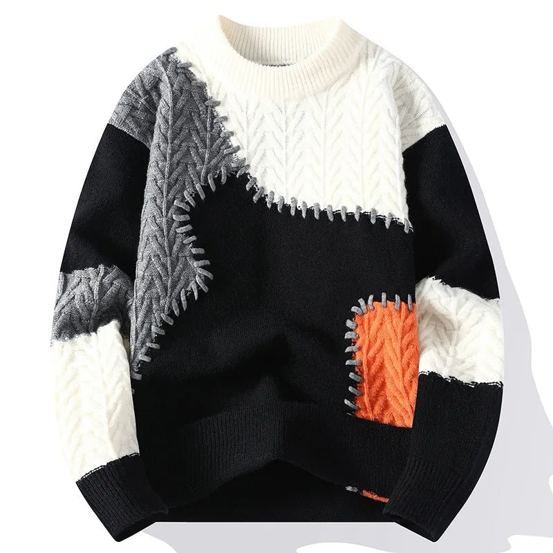 Sébastien™ | Casual patchwork-jumper