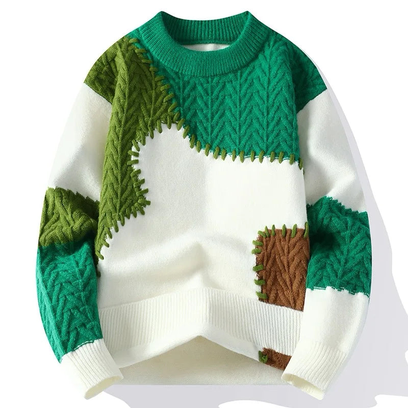 Sébastien™ | Casual patchwork-jumper